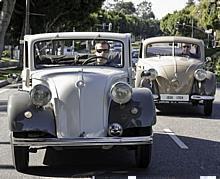 Mercedes-Benz Heckmotorwagen 130, Baureihe W 23, 1934 bis 1936 und 170 H, Baureihe W 28, 1936 bis 1939 (von links nach rechts).